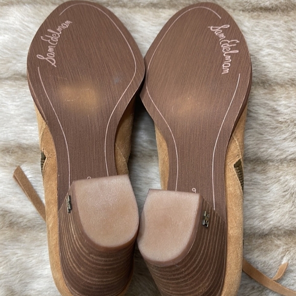 Women's Sam Edelman Macon Suede Ankle Bootie - Golden Caramel - Picture 9 of 10